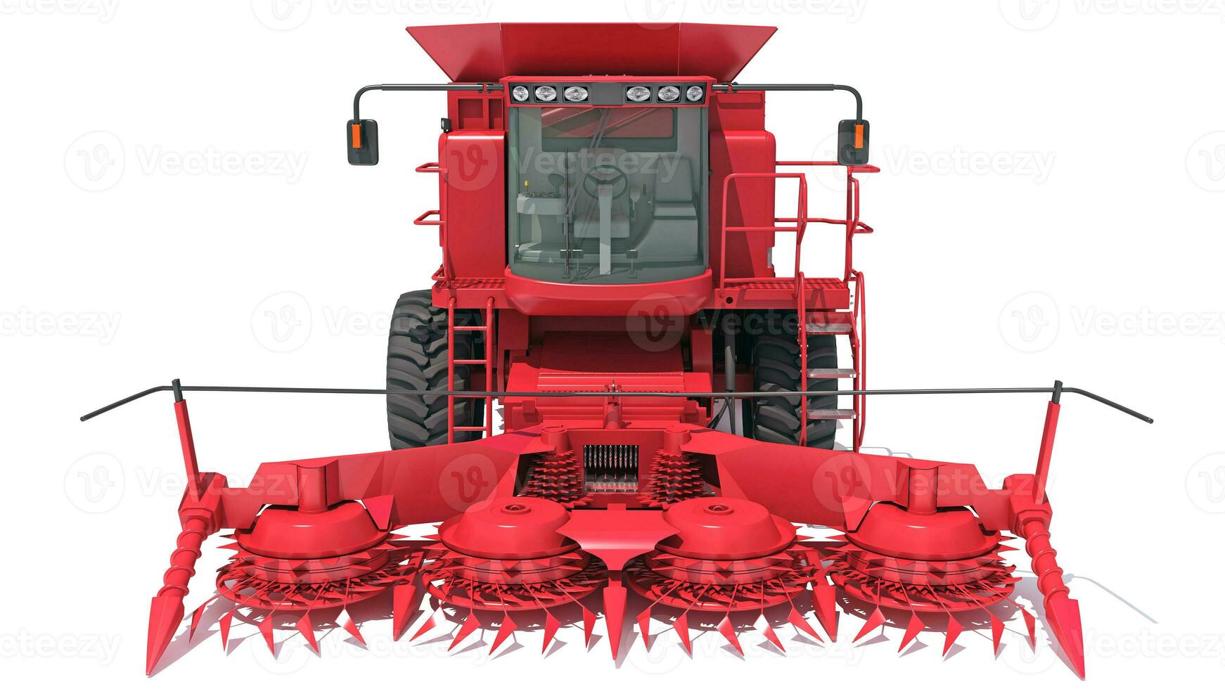 Combine Harvester farm equipment 3D rendering on white background photo