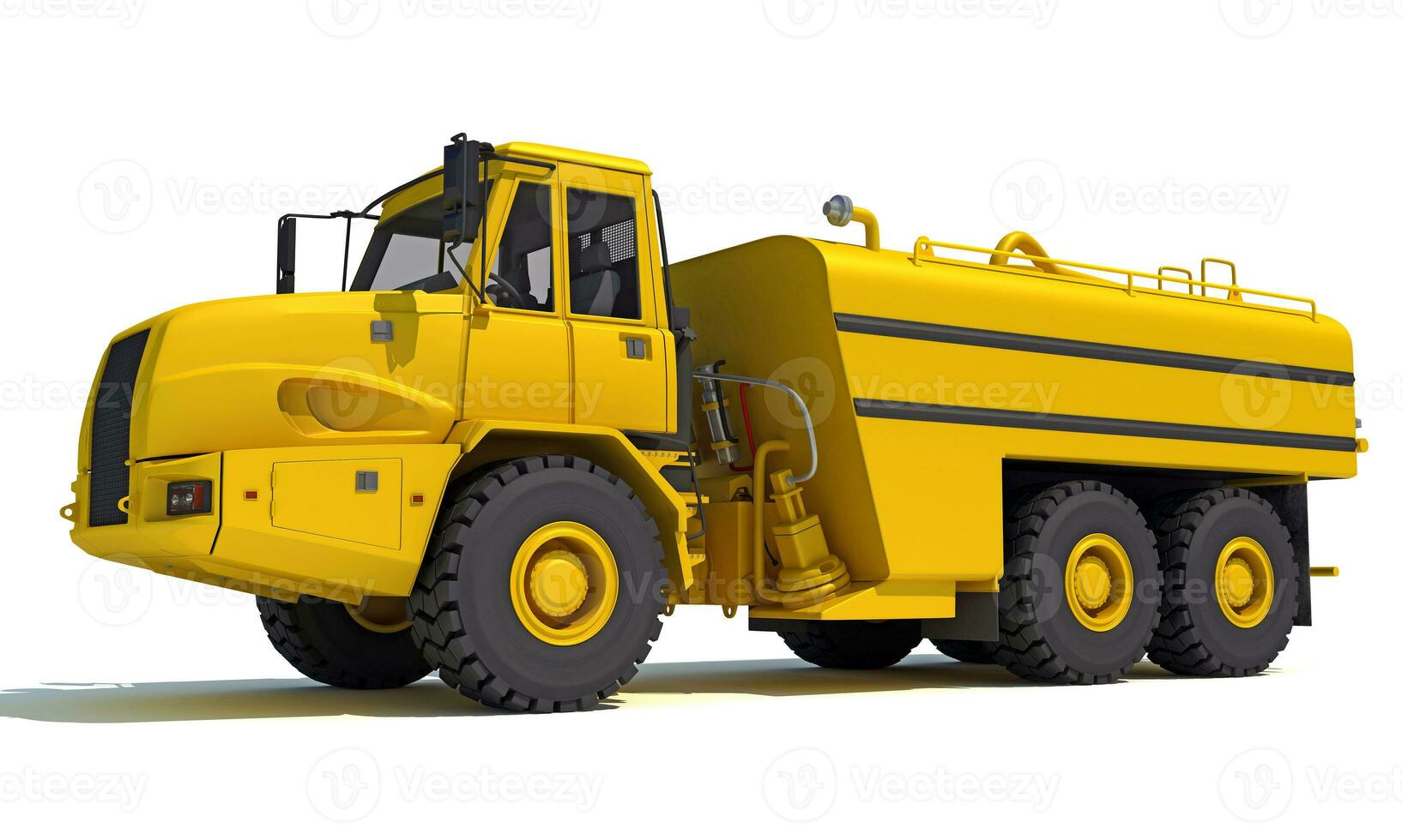 Mining Dump Truck heavy construction machinery 3D rendering on white background photo