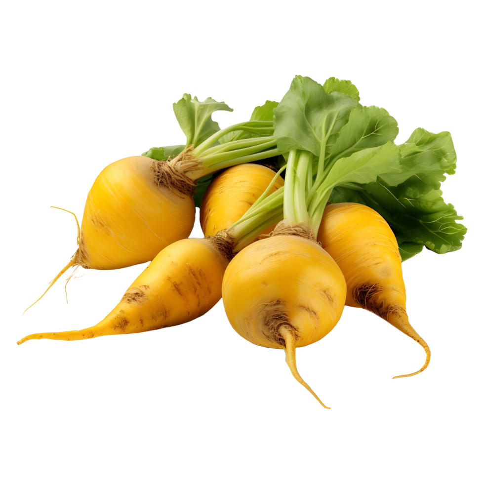 AI generated Yellow Turnips on Transparent background - Ai Generated png