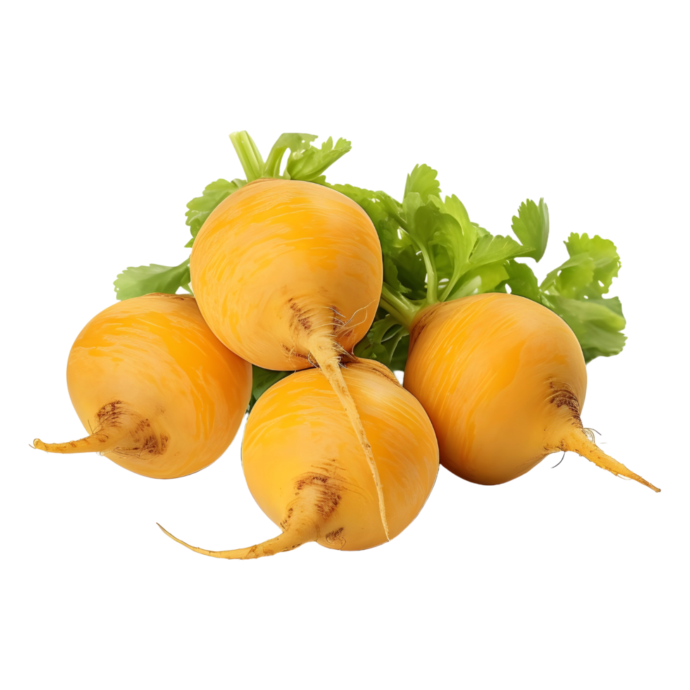 AI generated Yellow Turnips on Transparent background - Ai Generated png