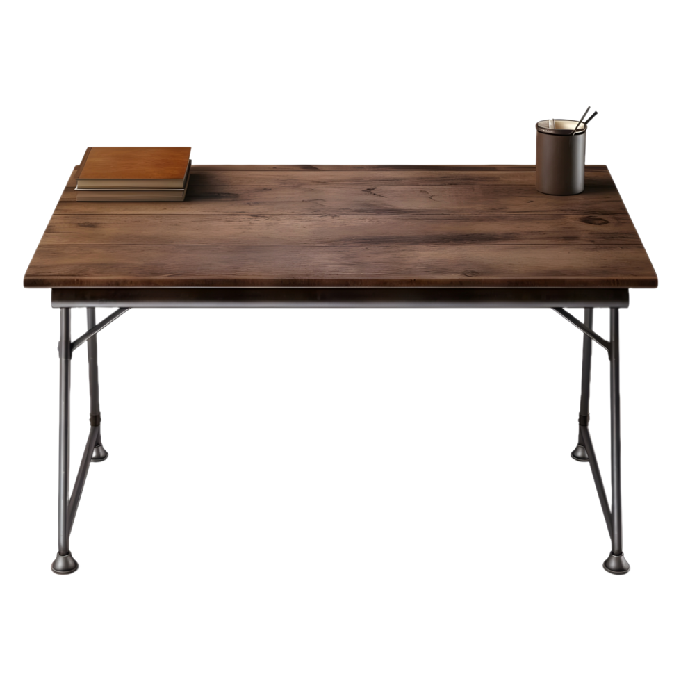 AI generated Wooden Table on Transparent background - Ai Generated png