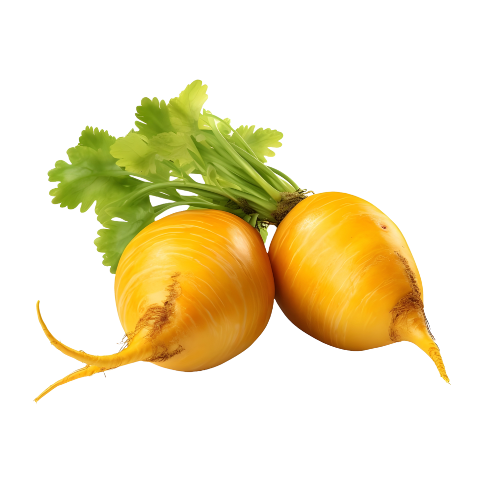 AI generated Yellow Turnips on Transparent background - Ai Generated png