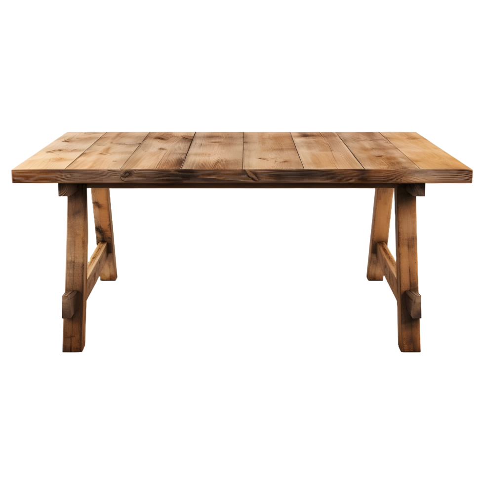 ai généré en bois table sur transparent Contexte - ai généré png