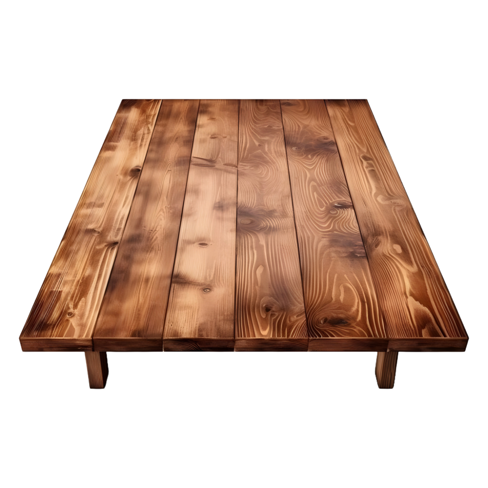 ai gegenereerd houten tafel Aan transparant achtergrond - ai gegenereerd png