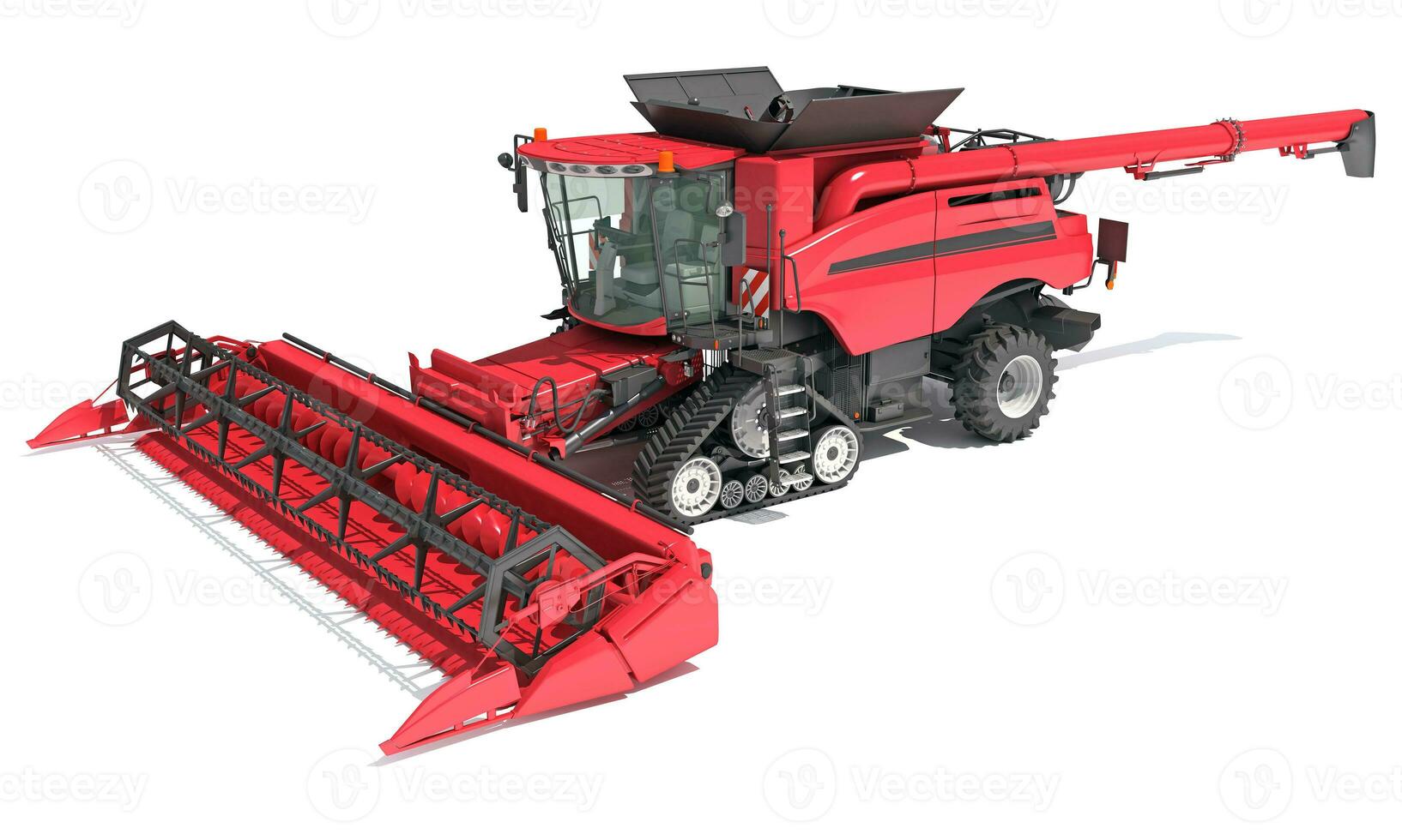 Farm Combine Harvester 3D rendering on white background photo