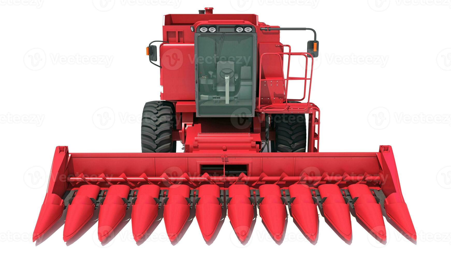 Farm Combine Harvester 3D rendering on white background photo