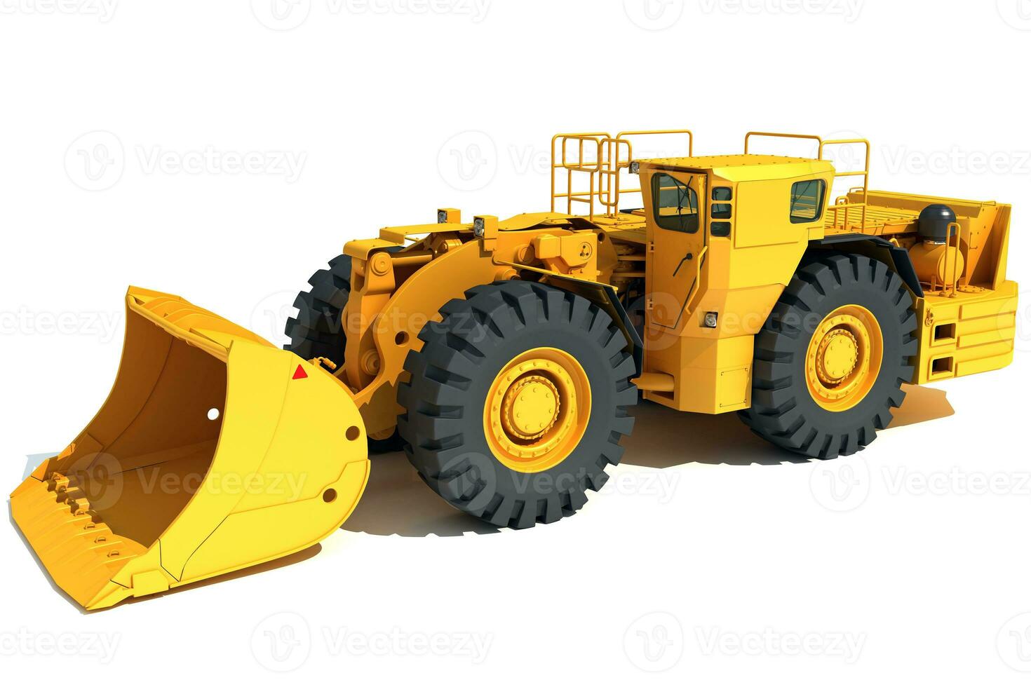 Underground Mining Loader 3D rendering on white background photo