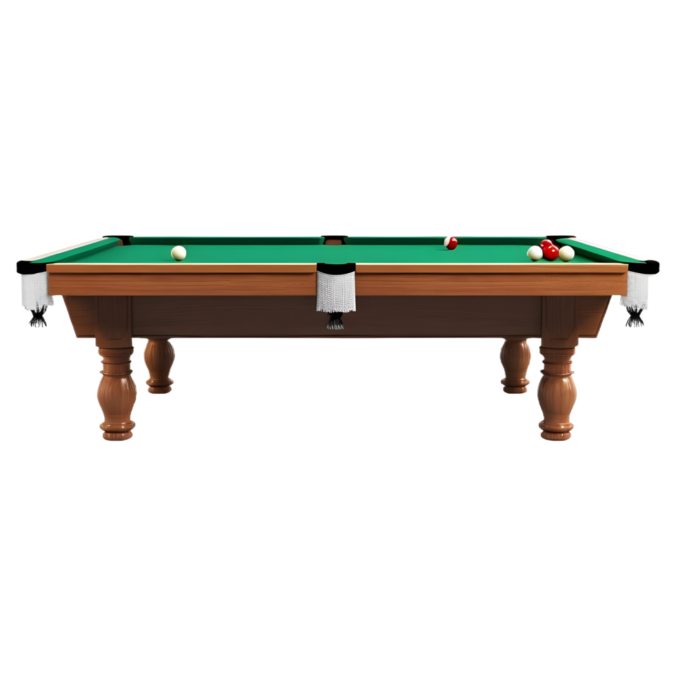 ai generiert Snooker Tabelle auf transparent Hintergrund - - ai generiert png