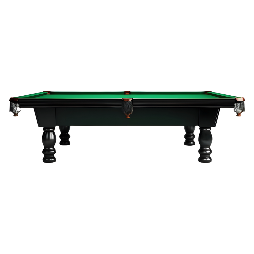 ai generiert Snooker Tabelle auf transparent Hintergrund - - ai generiert png