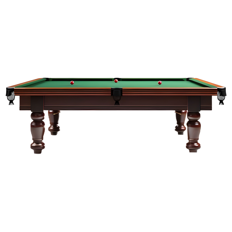 ai generiert Snooker Tabelle auf transparent Hintergrund - - ai generiert png