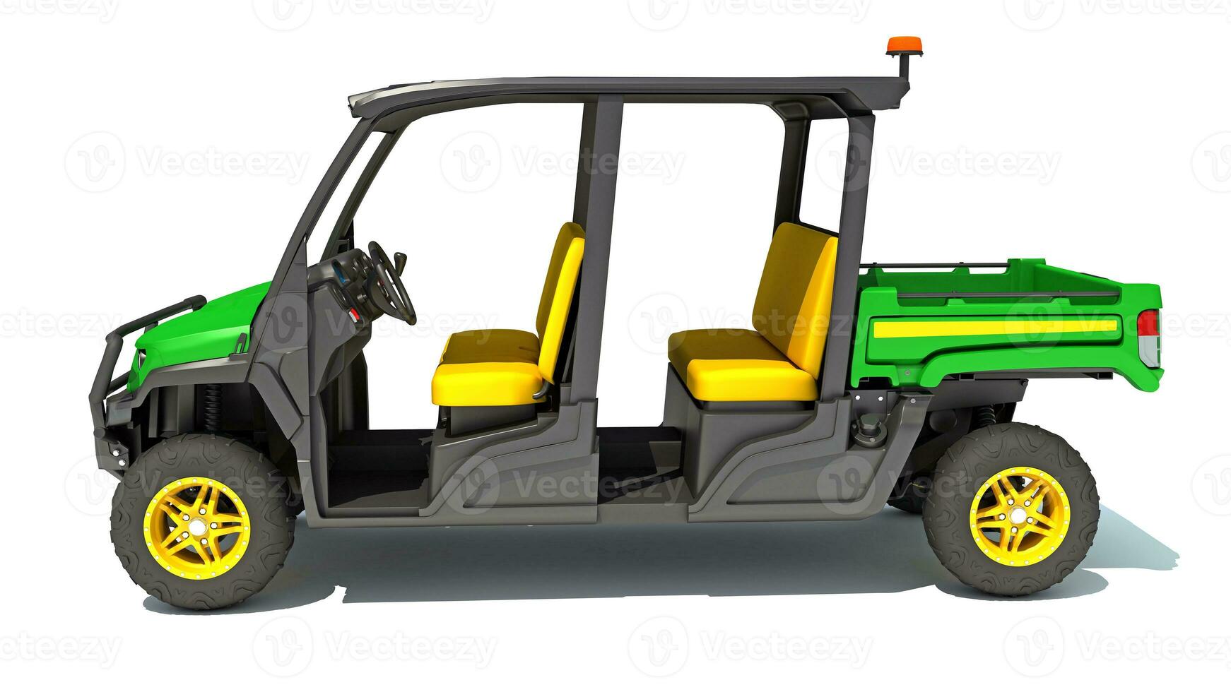 UTV Utility Vehicle 3D rendering on white background photo