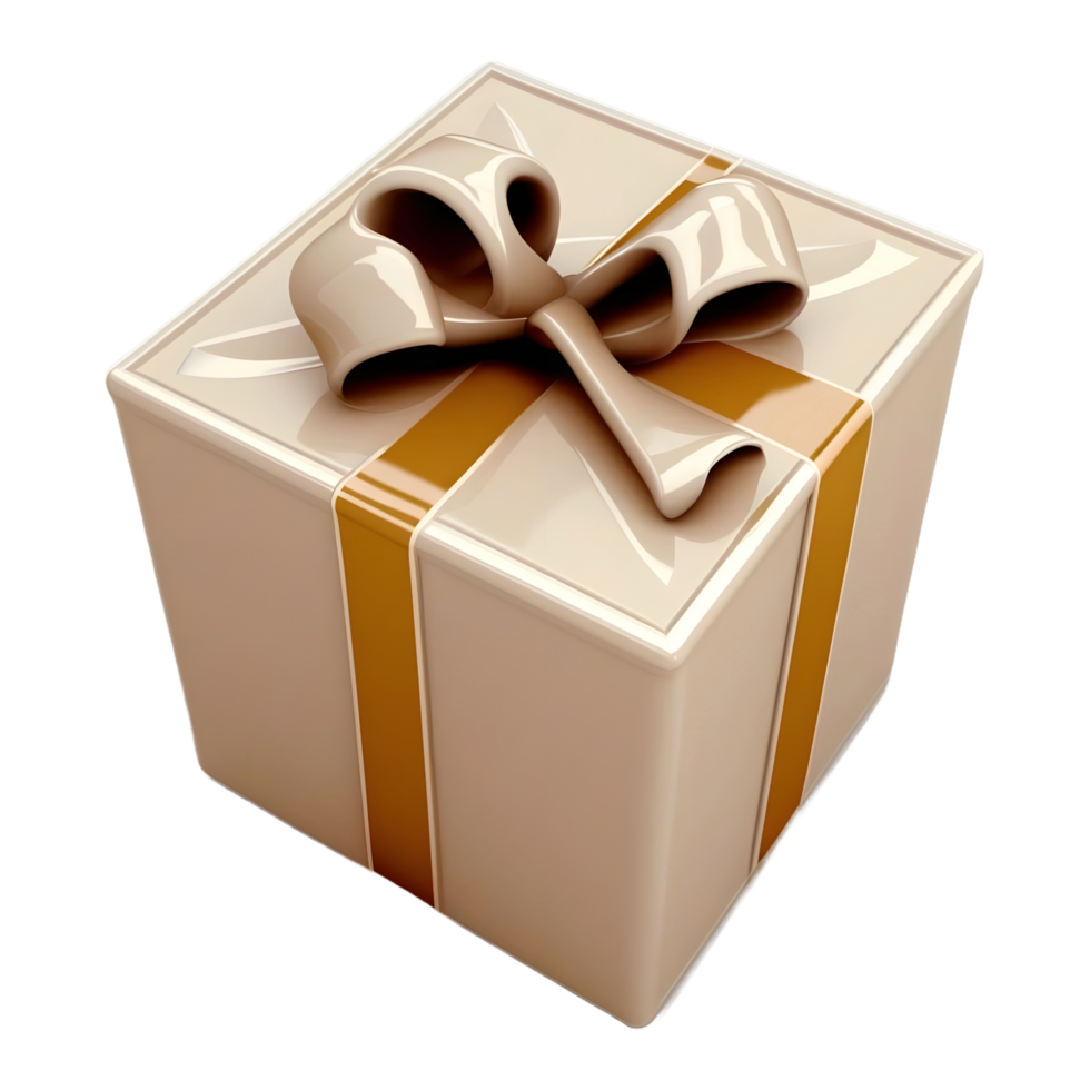 AI generated 3D Rendering of a Gift Box for Thanks Giving on Transparent Background - Ai Generated png