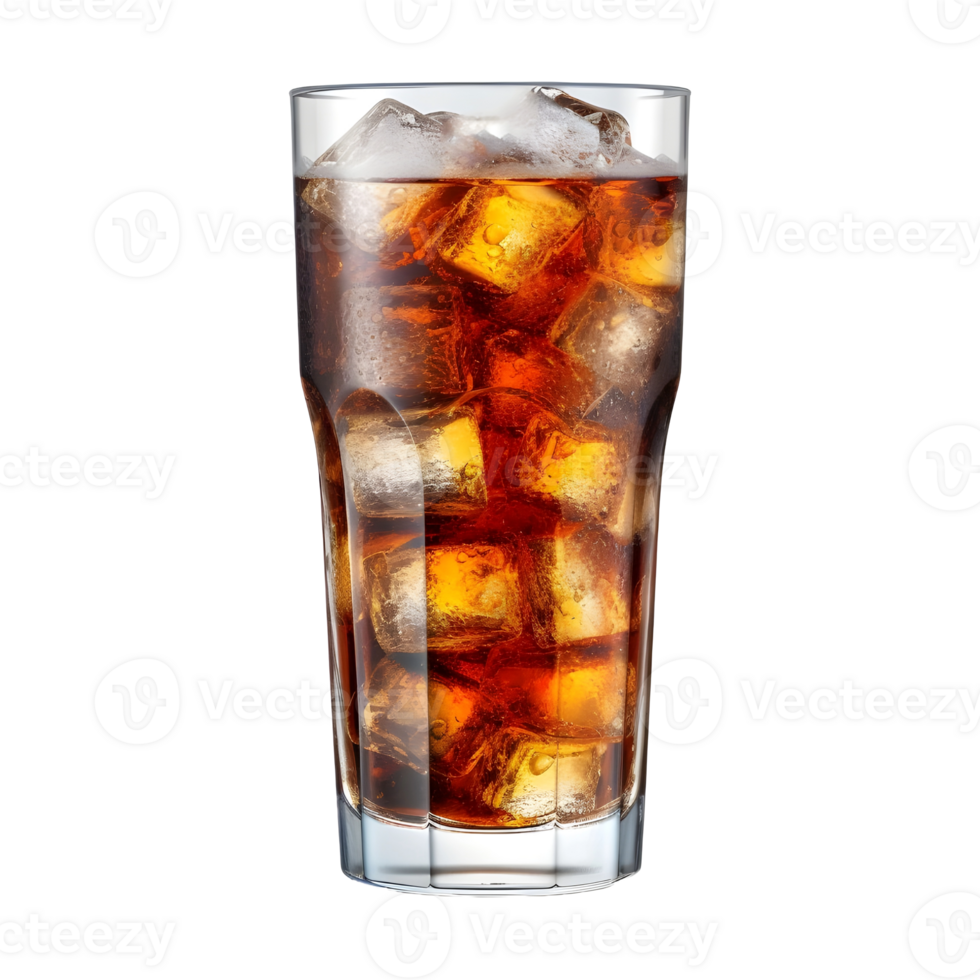 AI generated Soft Drink in a Glass on Transparent background - Ai Generated png