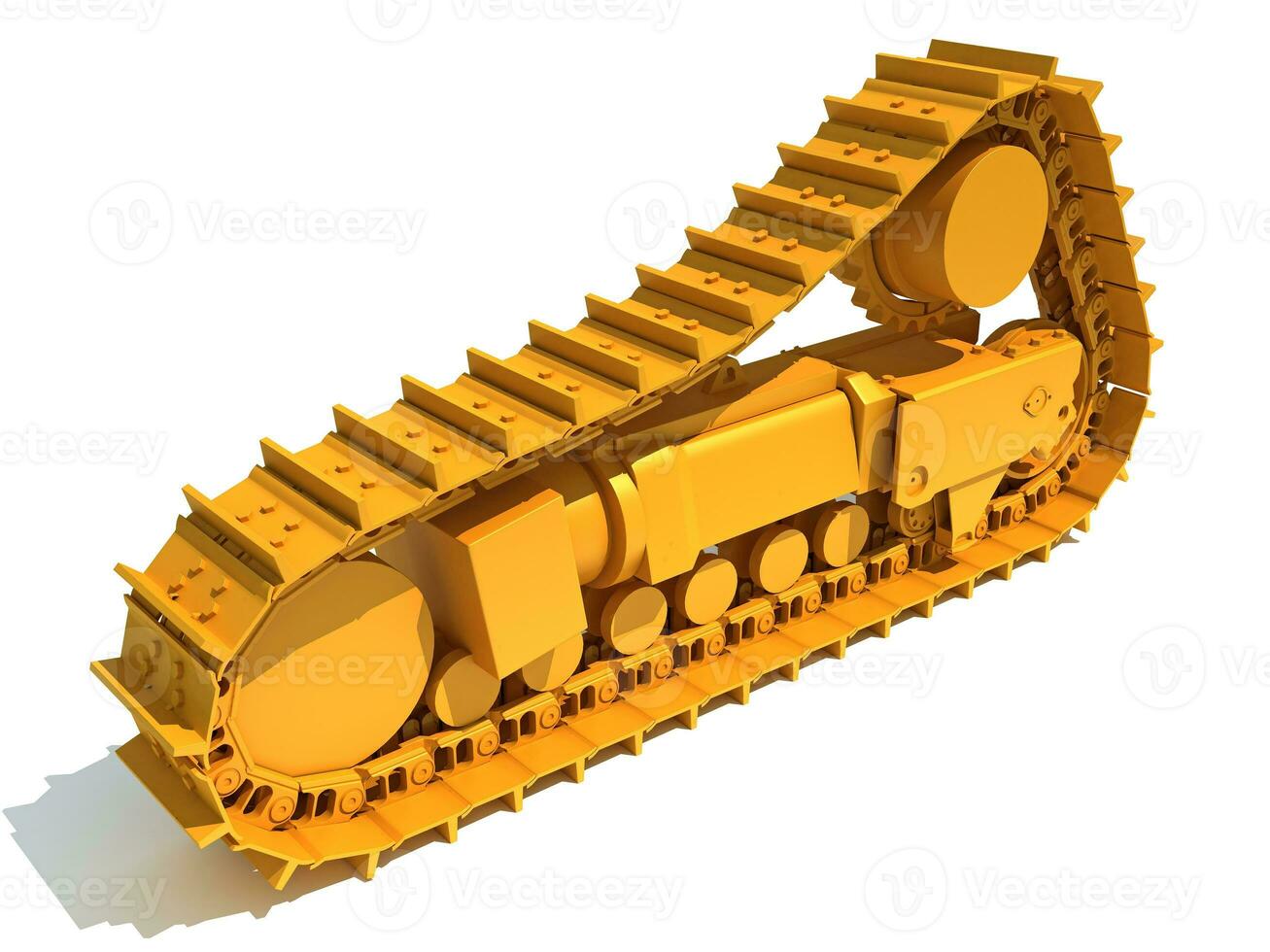 Excavator Track 3D rendering on white background photo