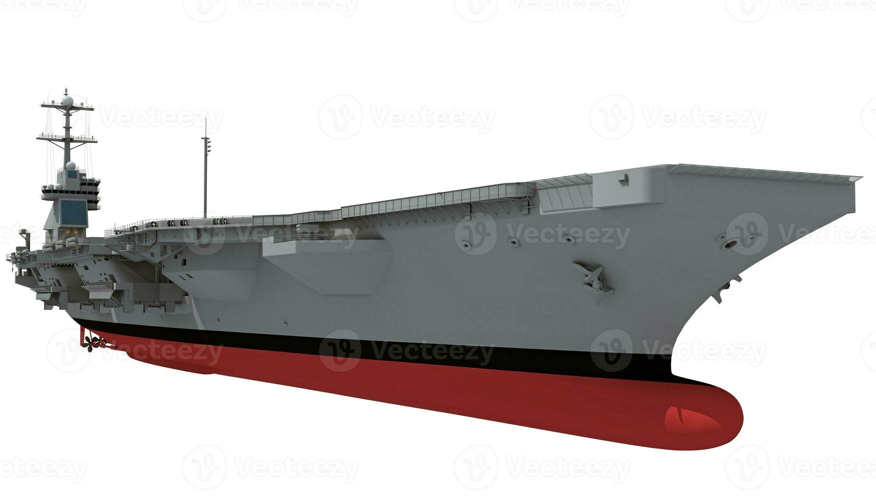 Aircraft carrier military warship, navy 3D rendering ship photo