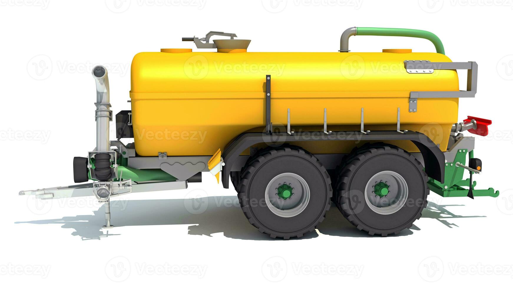 Farm Trailer 3D rendering on white background photo