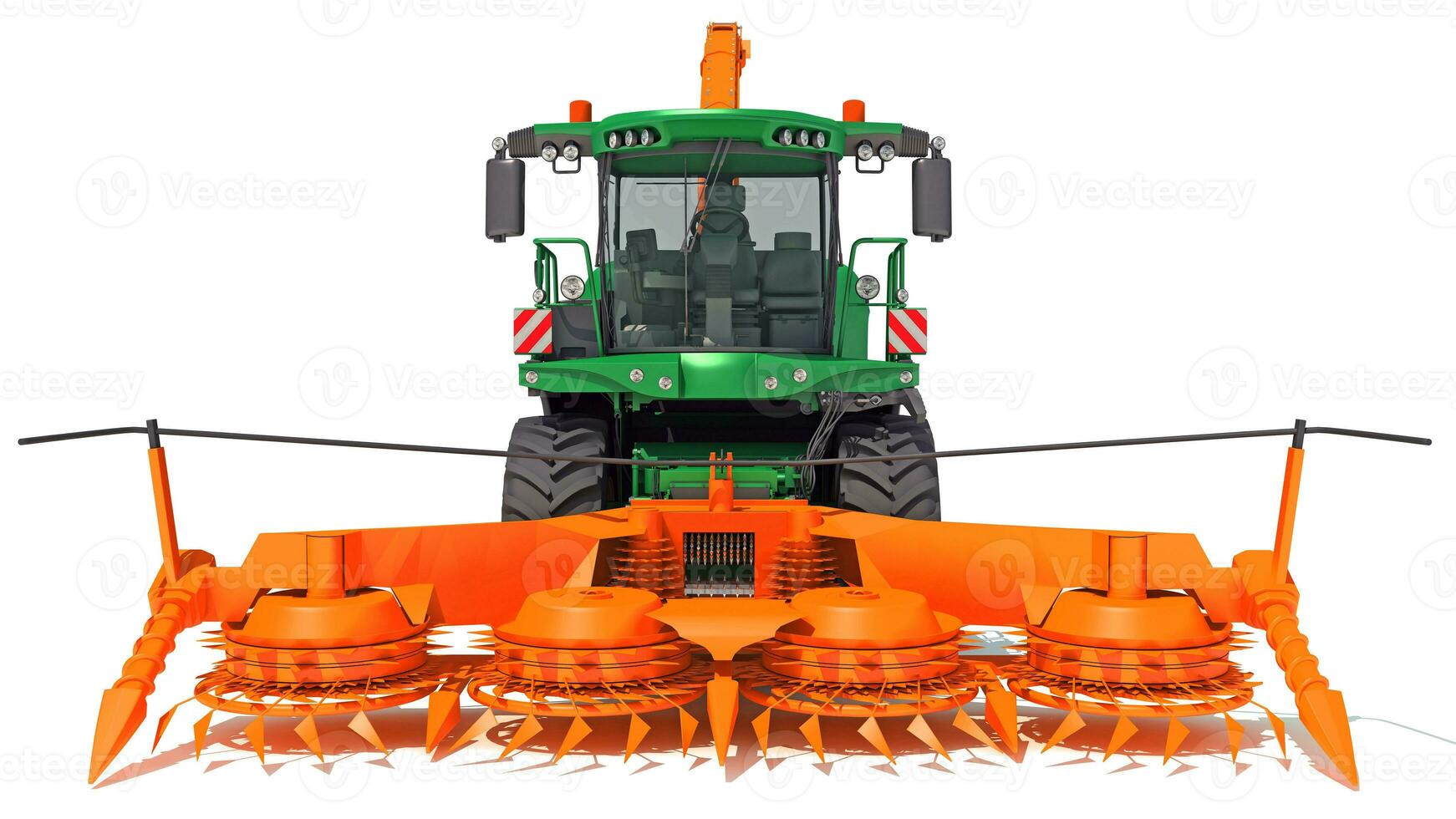 Farm Combine Harvester 3D rendering on white background photo