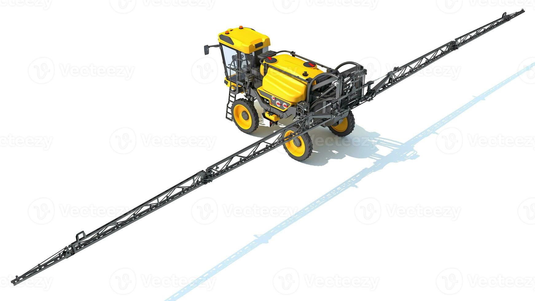 Self Propelled Farm Sprayer 3D rendering on white background photo