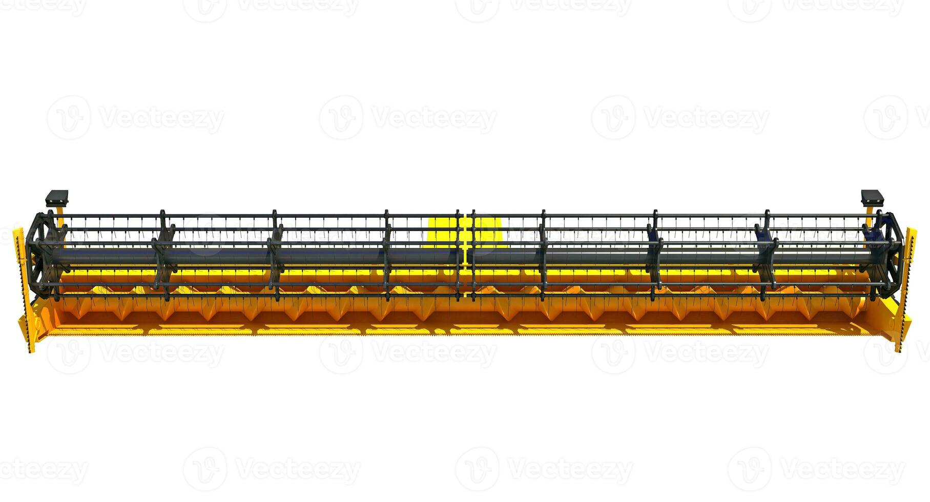 Farm Combine Harvester Threshing Header 3D rendering on white background photo