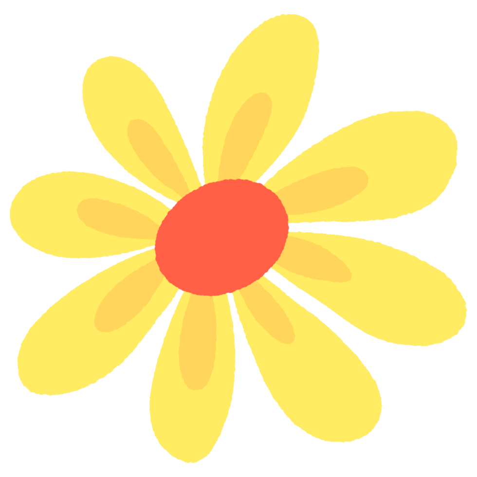 Jahrgang Hand gezeichnet abstrakt Frühling Blume Zeichen Symbol Objekt Element png