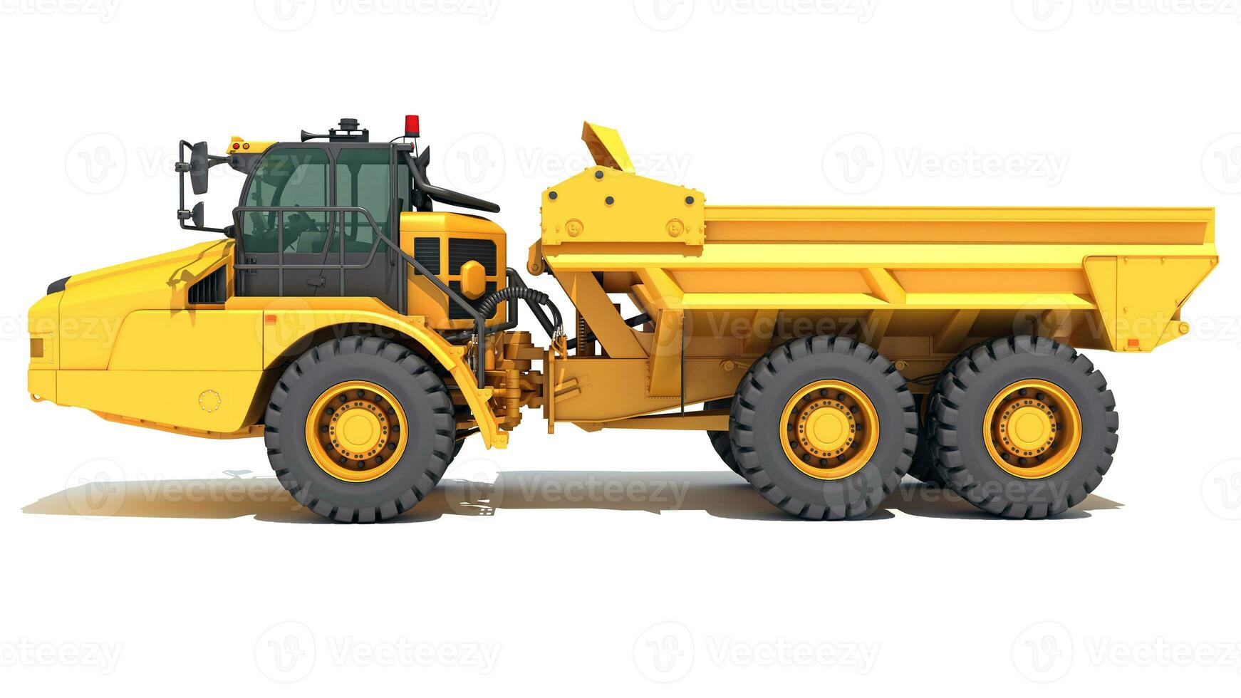 Articulated Mining Truck 3D rendering on white background photo
