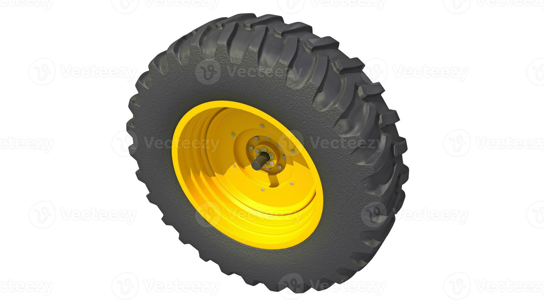 Off Road Tire 3D rendering on white background photo