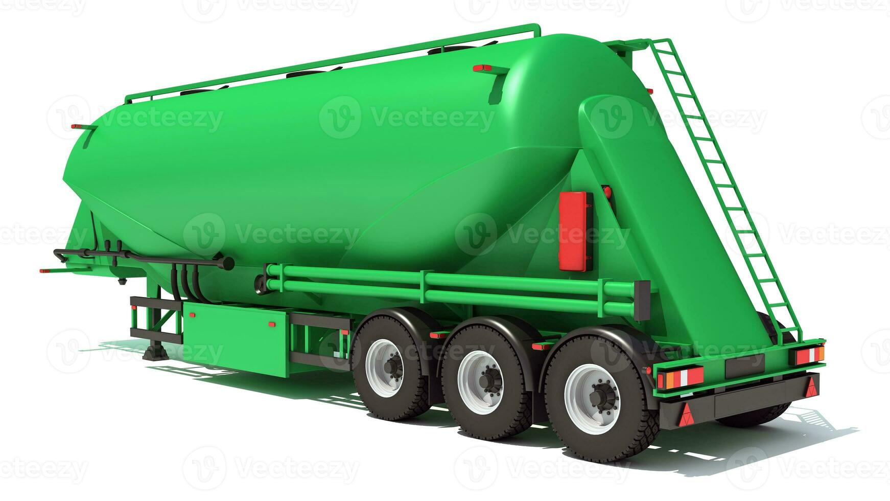 Grain trailer 3D rendering on white background photo