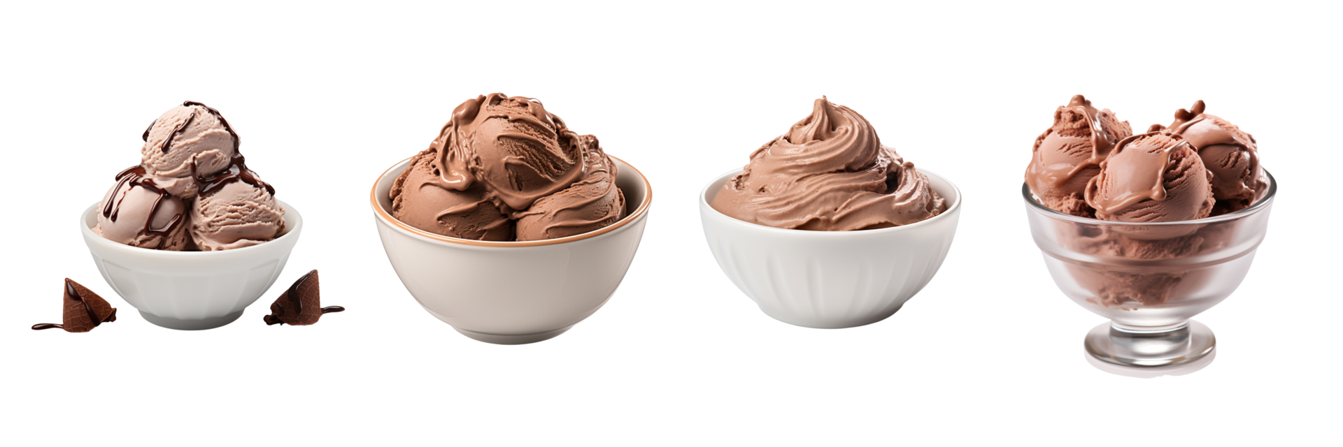 AI generated chocolate ice cream png