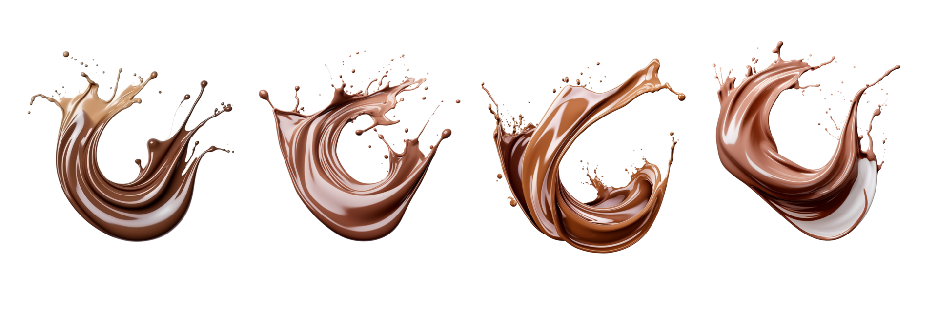 AI generated chocolate splash png