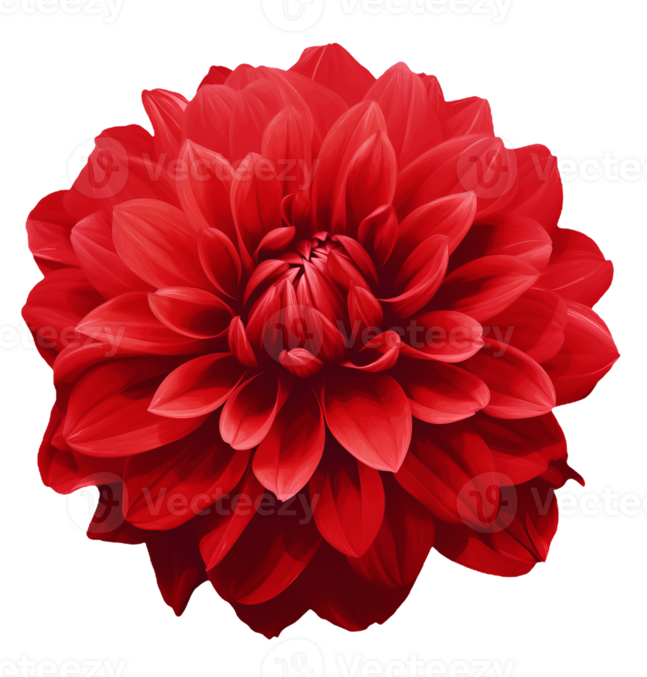 Red flower isolated on transparent background png