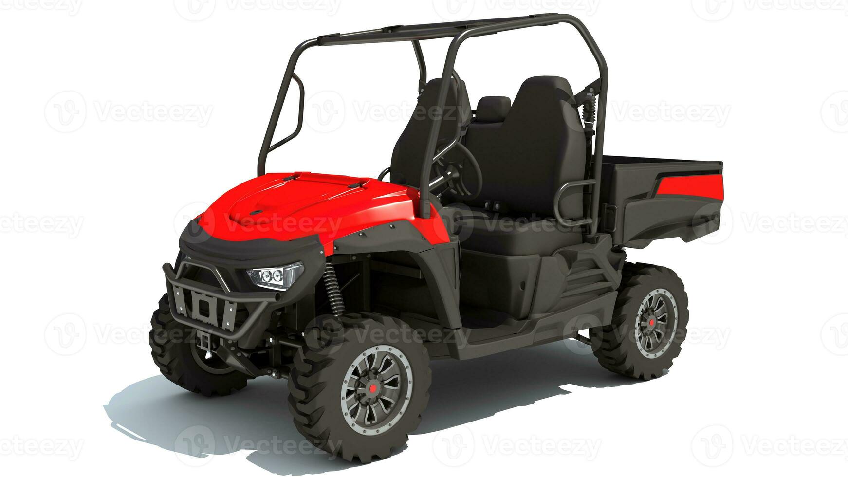 UTV Utility Vehicle 3D rendering on white background photo