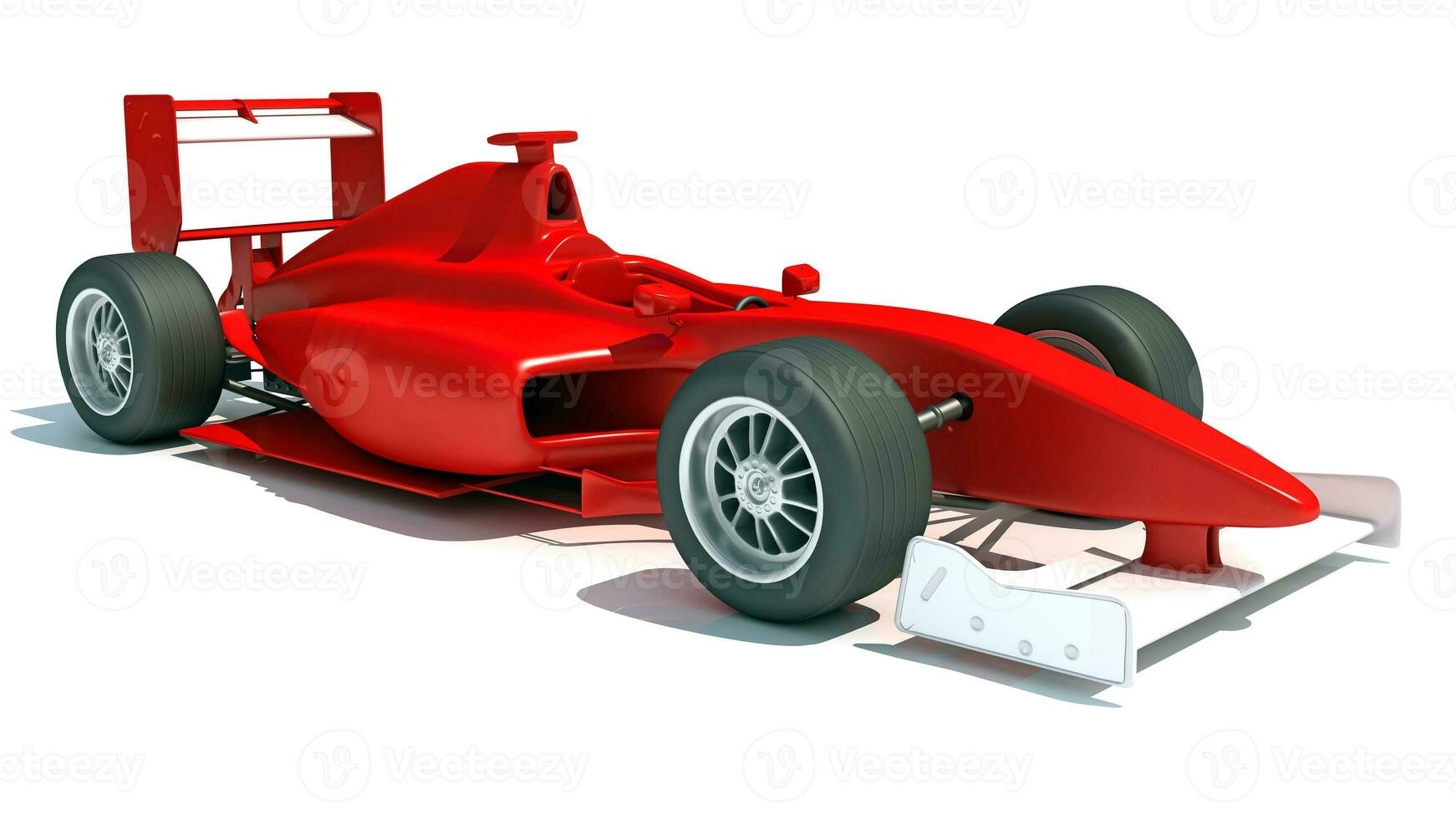 Race Car 3D rendering on white background photo