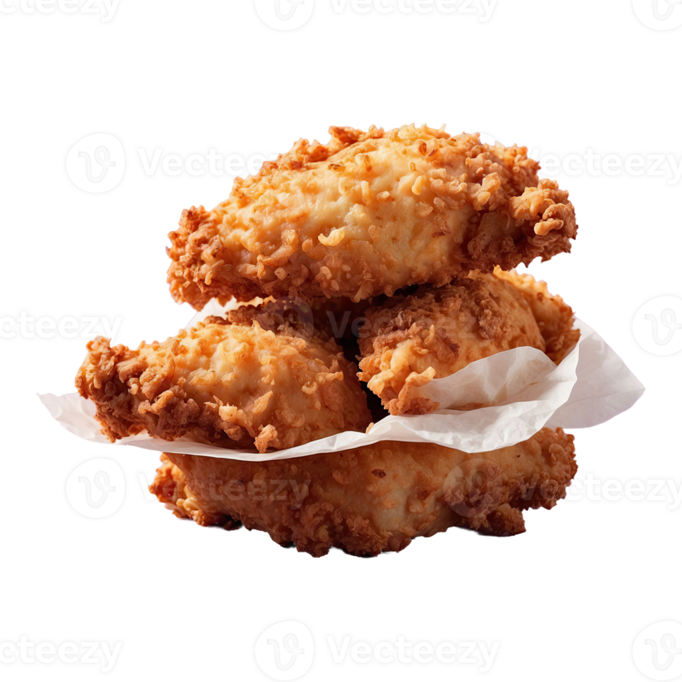 AI generated fast food snacks fried chicken isolated on transparent background png