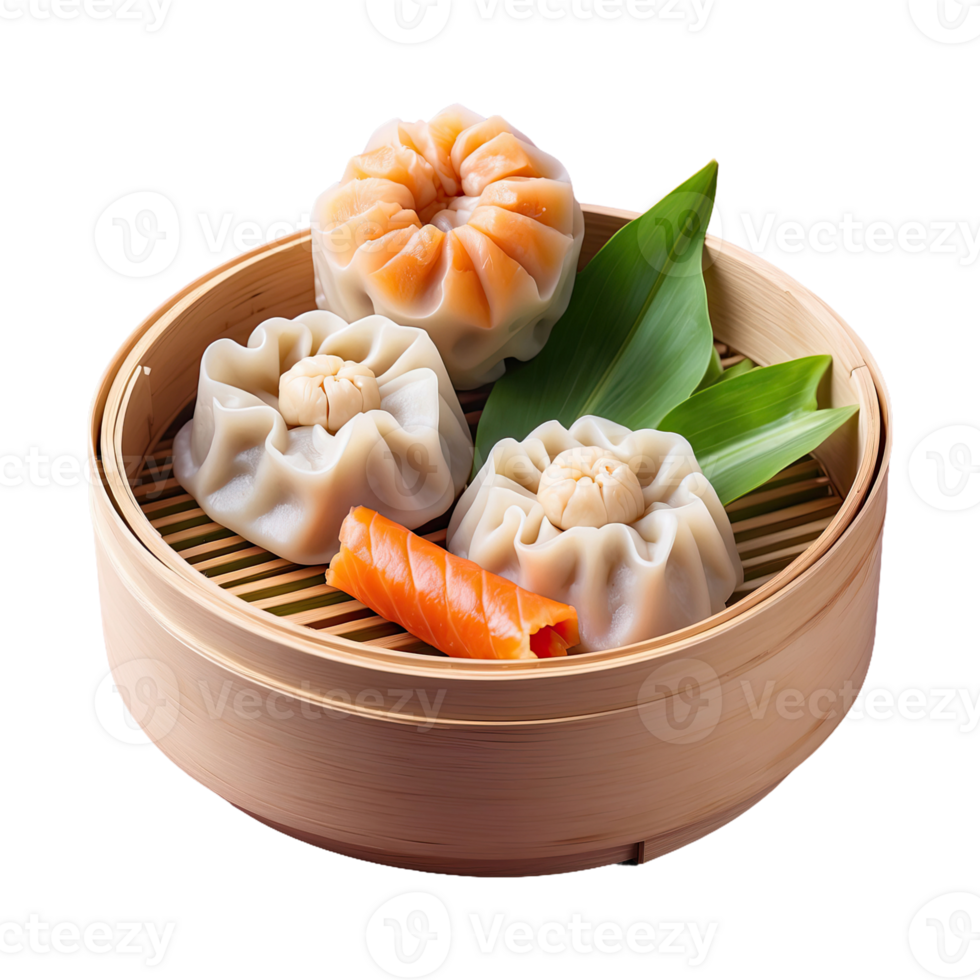 AI generated dimsum cuisine isolated on transparent background png