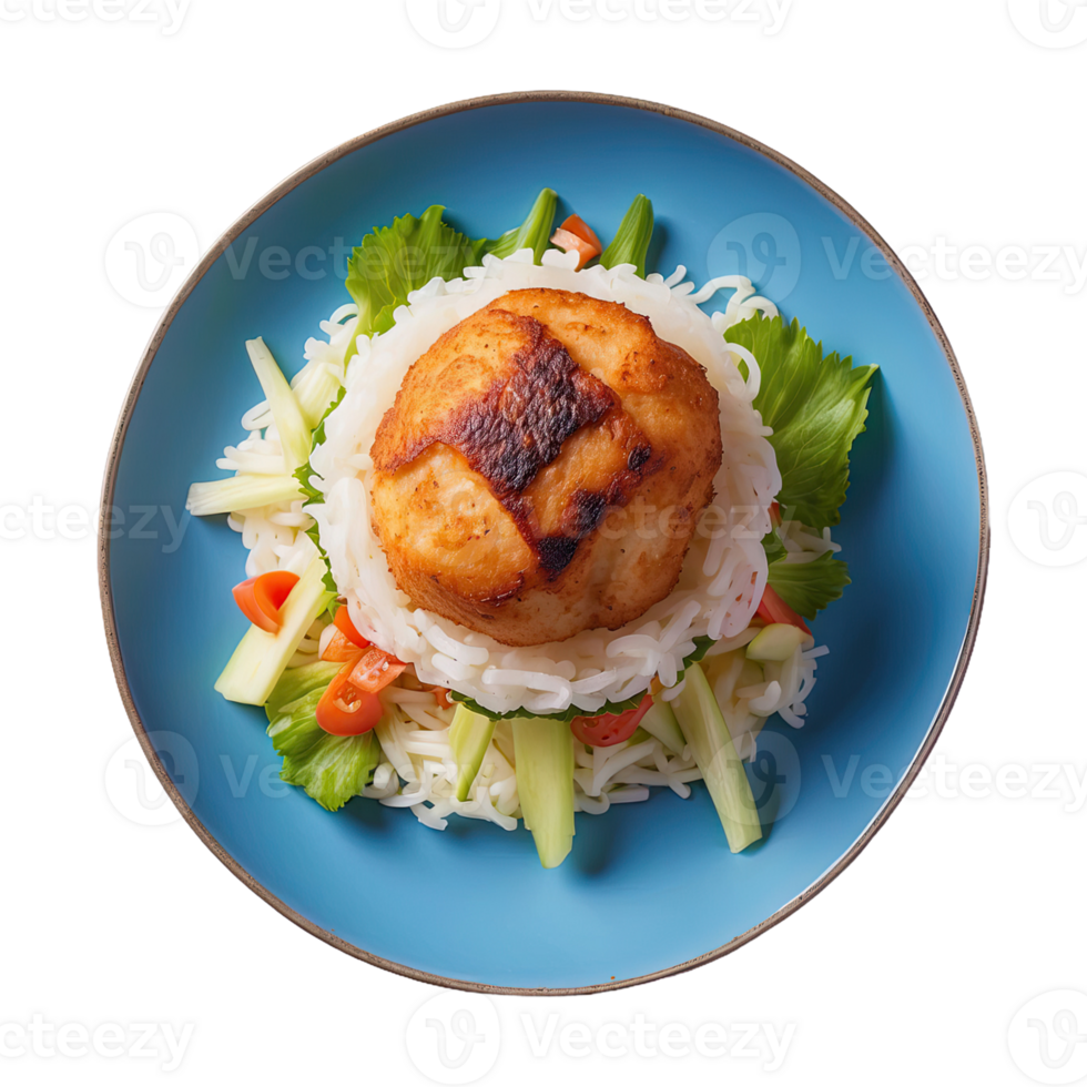 AI generated gourmet food grilled fish isolated on transparent background png
