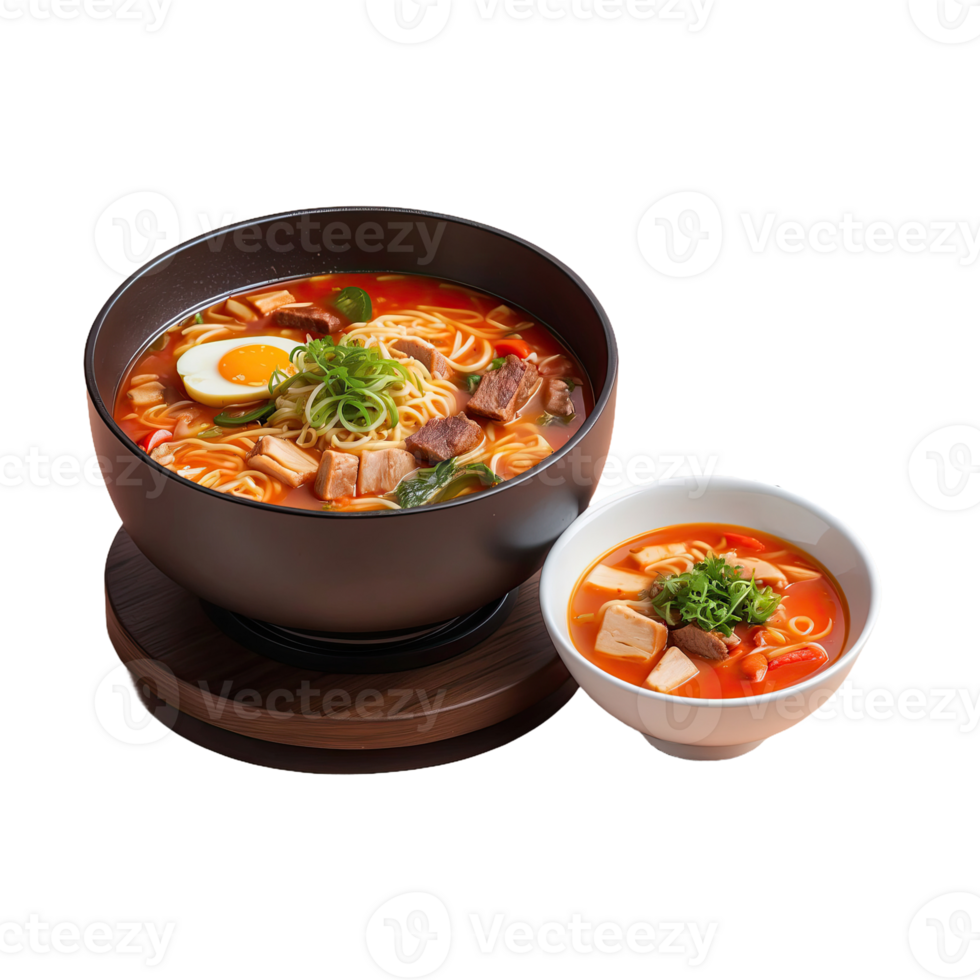 AI generated sundubu jjigae korean food isolated on transparent background png