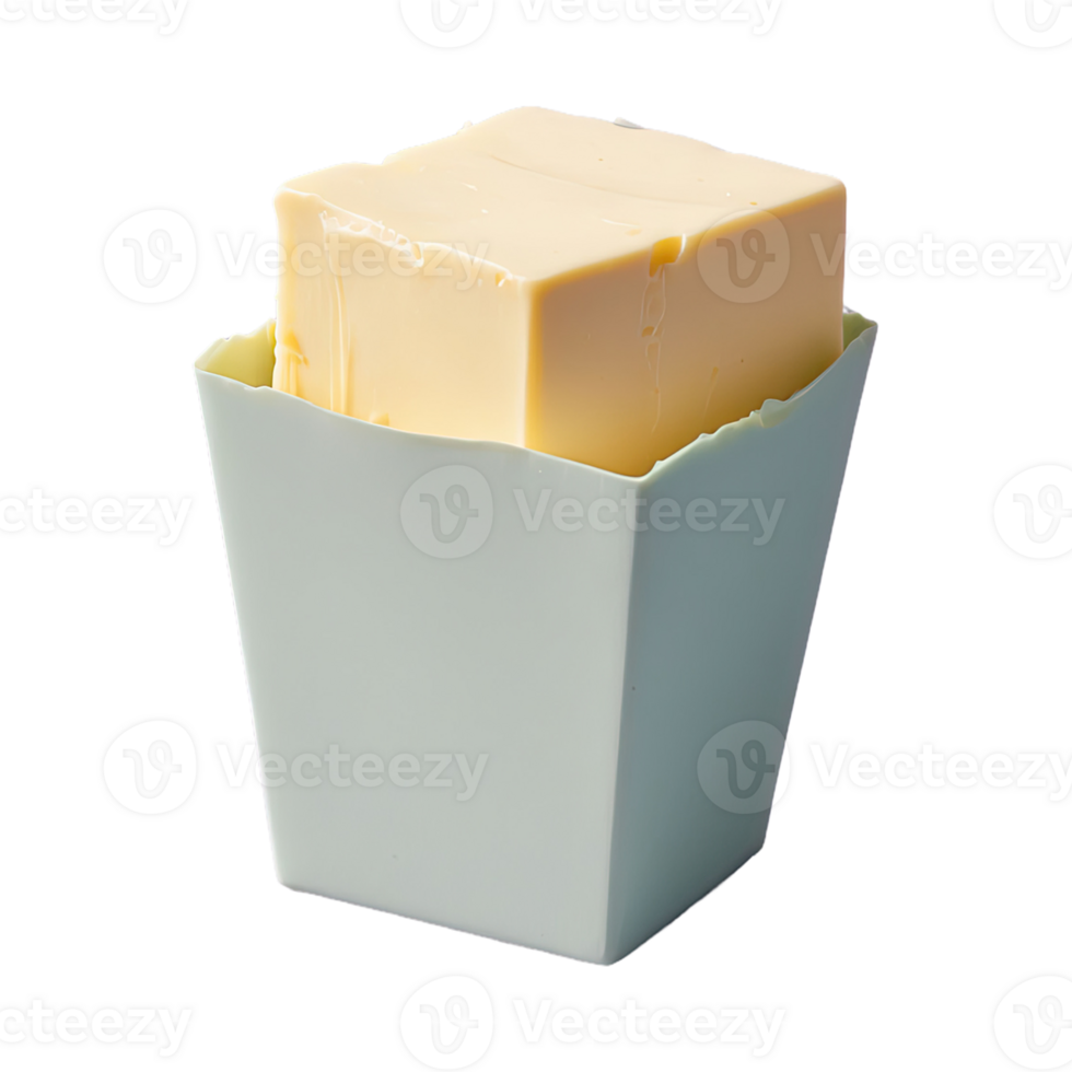 AI generated gourmet food cooking butter isolated on transparent background png