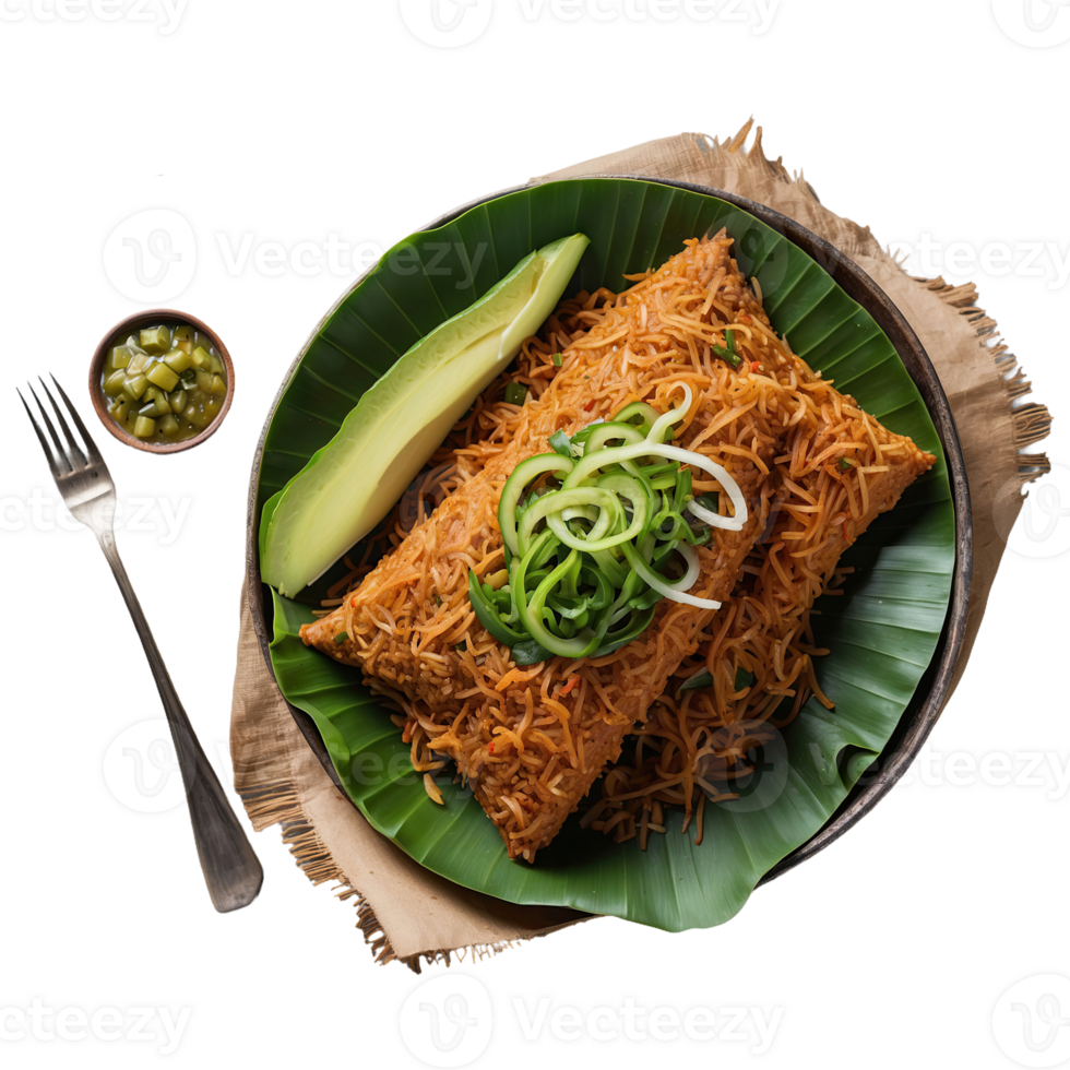 AI generated pecel lele indonesia street food isolated on transparent background png
