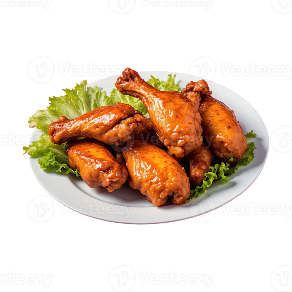 AI generated food chicken wings fast food isolated on transparent background png