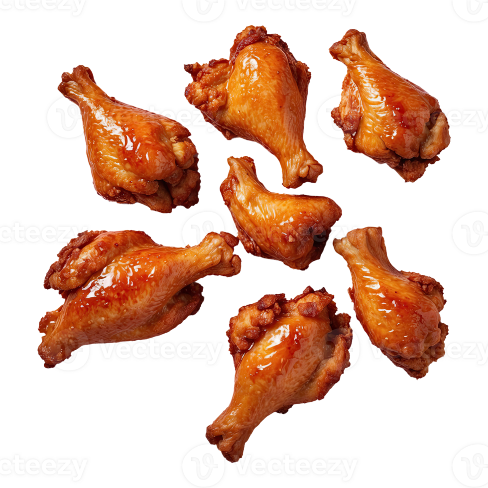 AI generated food chicken wings fast food isolated on transparent background png