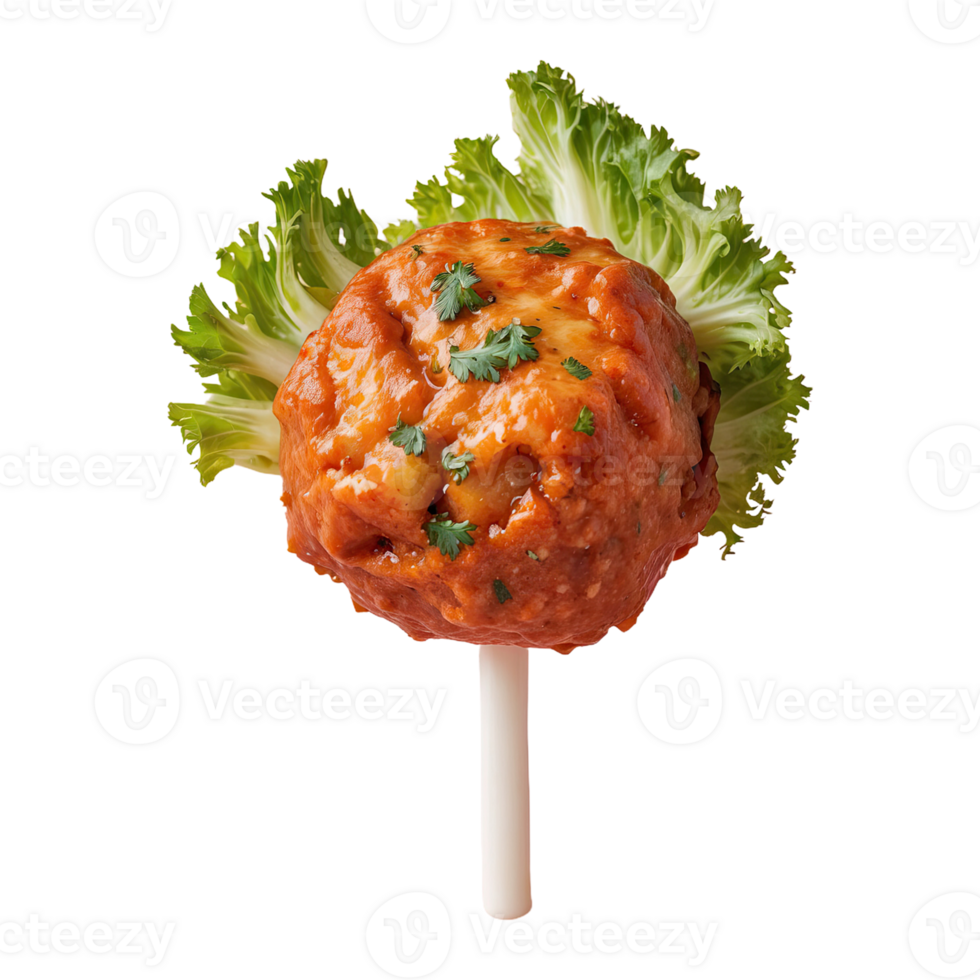 AI generated food fish egg meatballs isolated on transparent background png