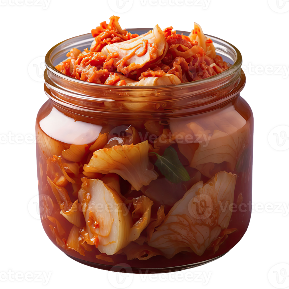 AI generated korean food delicious kimchi isolated on transparent background png