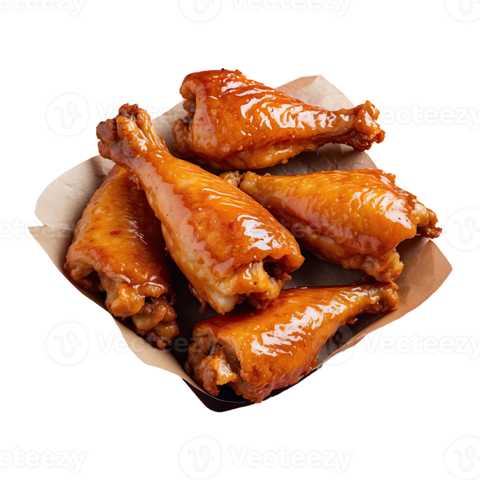 AI generated food chicken wings fast food isolated on transparent background png