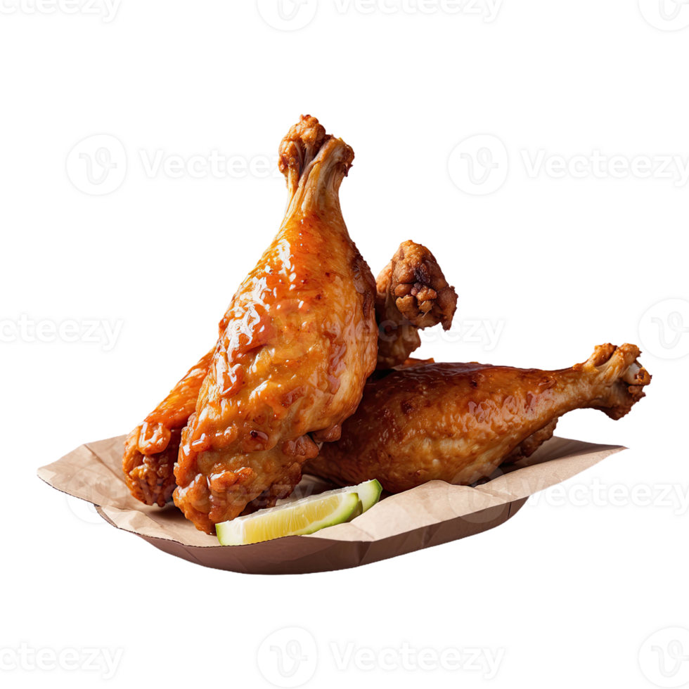 AI generated food chicken wings fast food isolated on transparent background png
