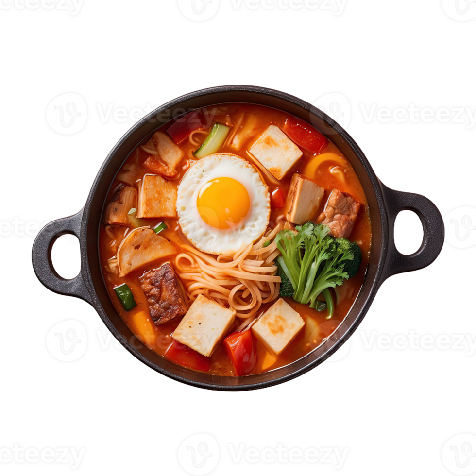 ai generiert sundubu jjigae Koreanisch Essen isoliert auf transparent Hintergrund png