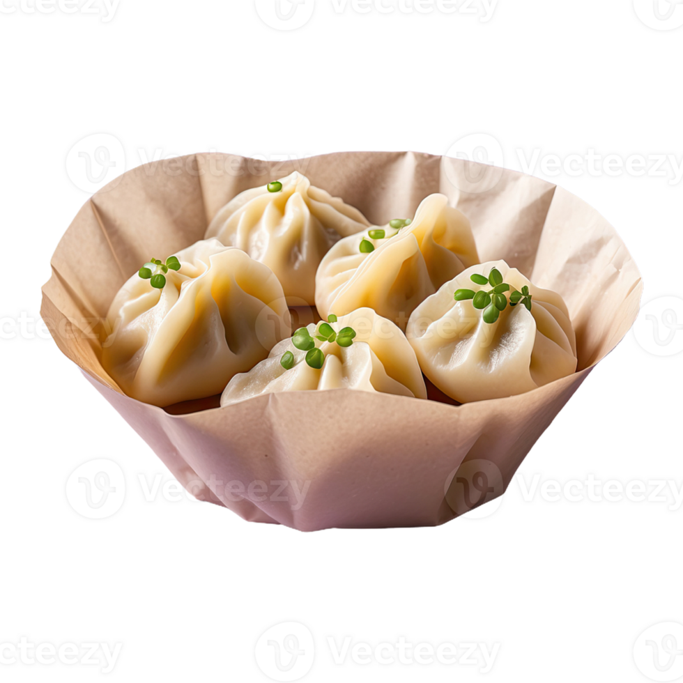 AI generated Dumplings Fast Food isolated on transparent background png