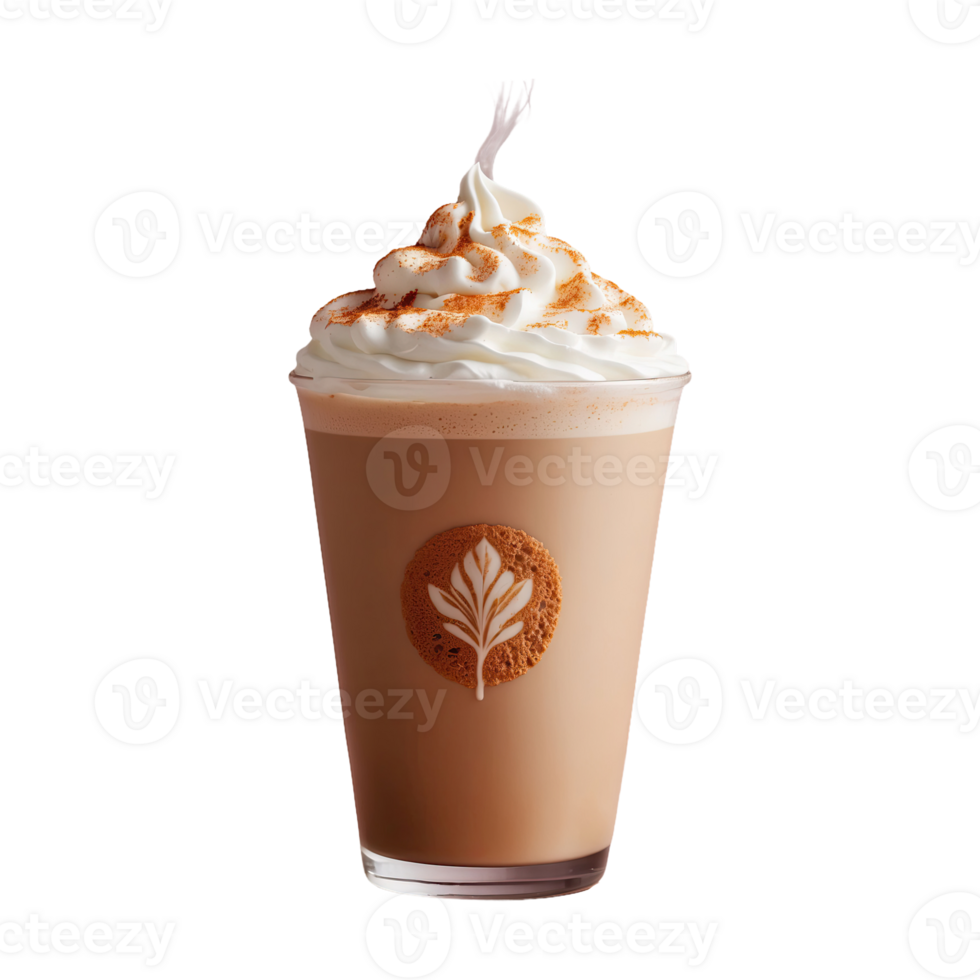 AI generated Spice Latte isolated on transparent background png