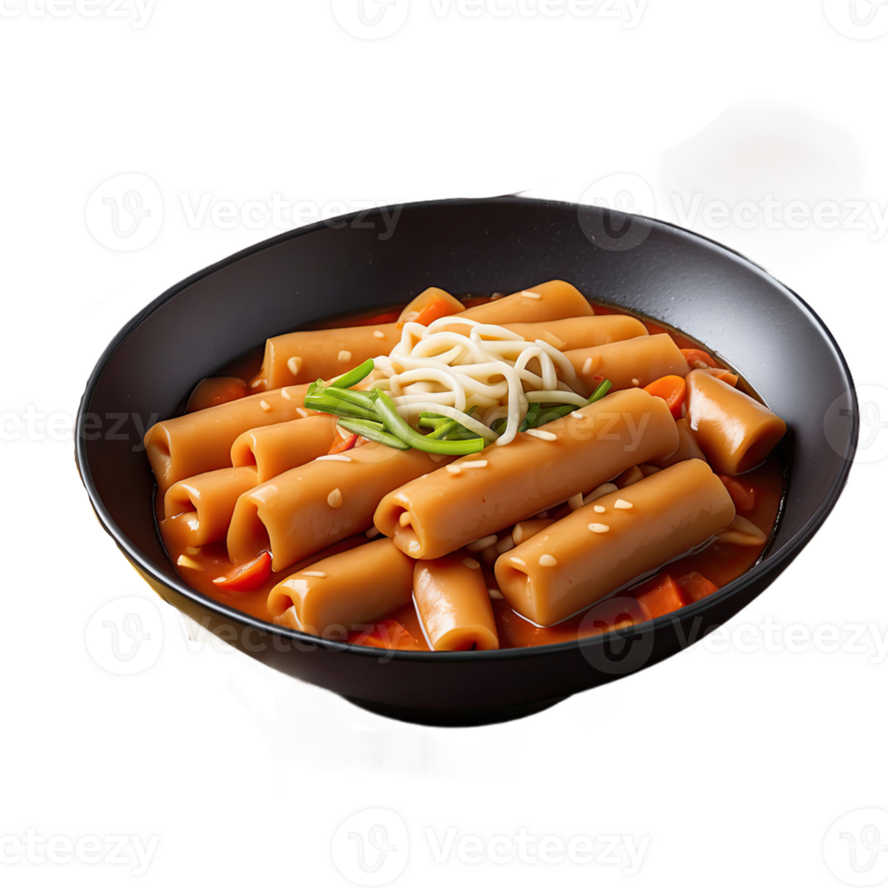 AI generated tteobokki korean food isolated on transparent background png