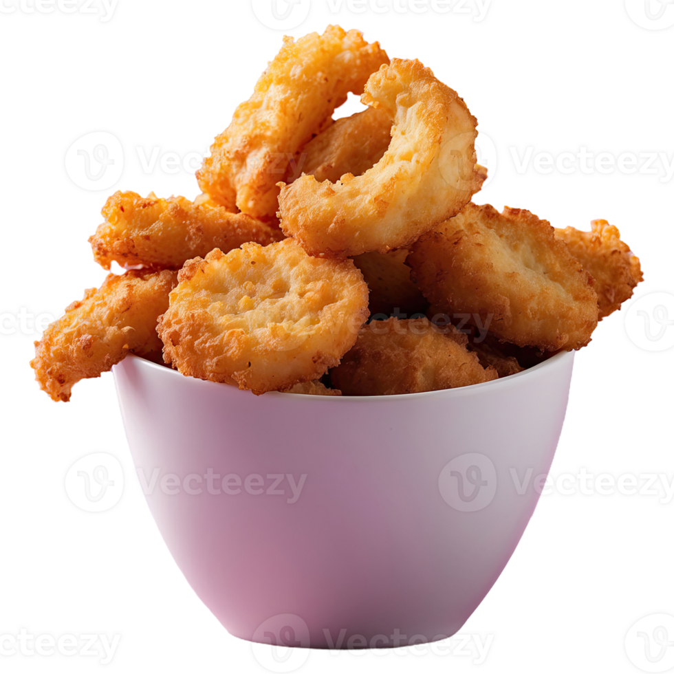 AI generated gourmet fried food isolated on transparent background png