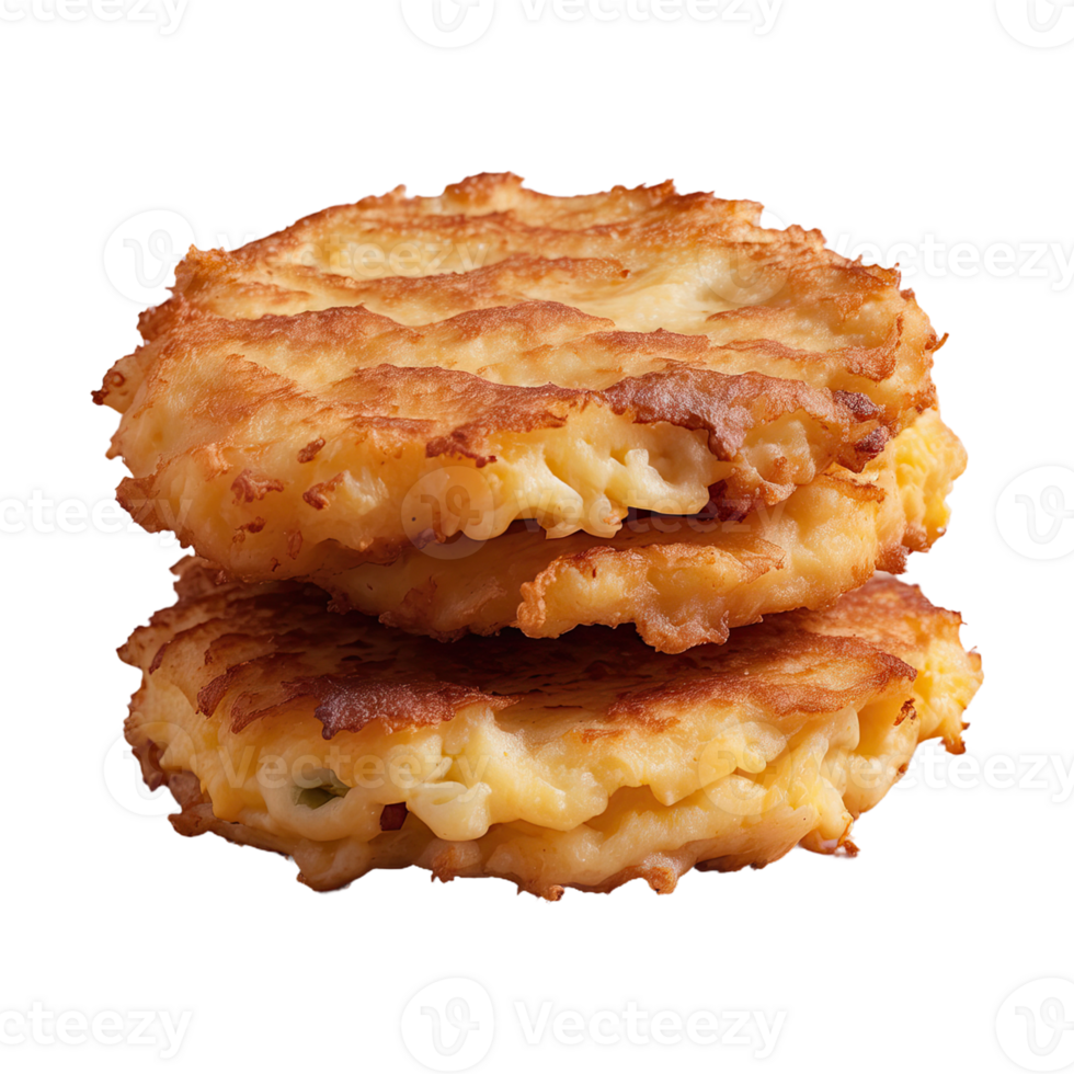 AI generated breakfast food fritters isolated on transparent background png